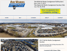 Tablet Screenshot of airworksauction.com
